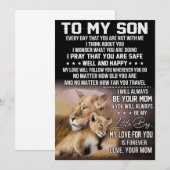 Carte De Remerciements Amoureux des Lions À Mon Fils Lion (Devant / Derrière)