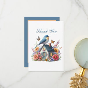 Carte De Remerciements Amoureux d'oiseaux mignons