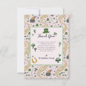 Carte De Remerciements Amusant Green Jour de la Saint Patrick Irish Bless (Devant)