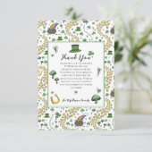 Carte De Remerciements Amusant Green Jour de la Saint Patrick Irish Bless (Debout devant)