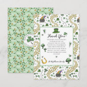 Carte De Remerciements Amusant Green Jour de la Saint Patrick Irish Bless (Devant / Derrière)