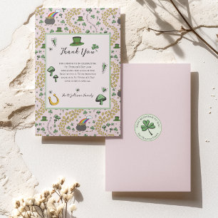 Carte De Remerciements Amusant Green Jour de la Saint Patrick Irish Bless