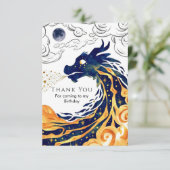 Carte De Remerciements Amusant Majestic Dragon Anniversaire (Debout devant)