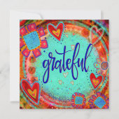 Carte De Remerciements Amusants Gentils Bénédictions Grateful Inspiration (Devant)