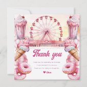 Carte De Remerciements Amusement Park Anniversaire (Devant)