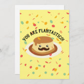 Carte De Remerciements Amusement vous êtes Flantastico Flan mignon avec (Devant / Derrière)