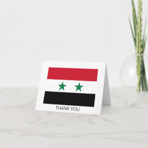Carte De Remerciements Ancien drapeau de Syrie