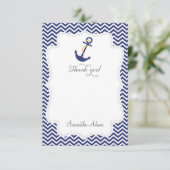 Carte de remerciements Ancre nautique (Debout devant)