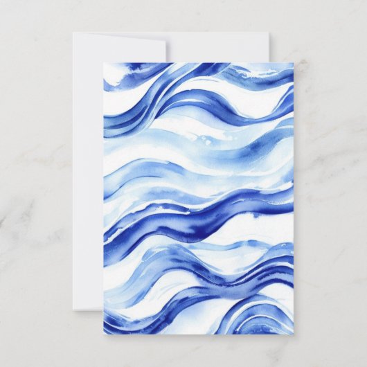 Carte De Remerciements Ancres à distance : Nautique Aquarelle Bébé garçon (Dos)