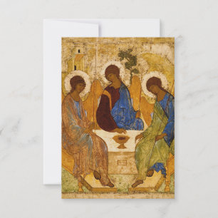 Carte De Remerciements Andrei Rublev Sainte Trinité Icône Religion orthod