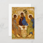 Carte De Remerciements Andrei Rublev Sainte Trinité Icône Religion orthod (Devant / Derrière)