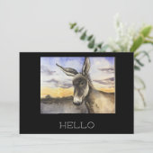 Carte De Remerciements Âne (Debout devant)