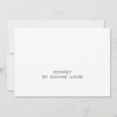 Carte De Remerciements Âne (Dos)