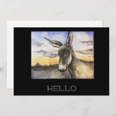 Carte De Remerciements Âne (Devant / Derrière)