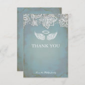 Carte de remerciements Angel Wing Cherub (Devant / Derrière)