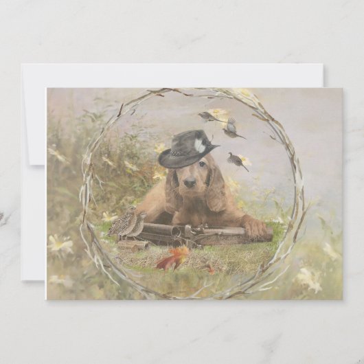 Carte De Remerciements Anglais Cocker Spaniel (Devant)