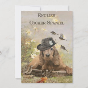Carte De Remerciements Anglais Cocker Spaniel