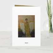 Carte De Remerciements Angle en vert et or blanc (Dos)