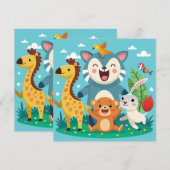 Carte De Remerciements Animal bizarre (Devant / Derrière)