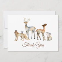 Animaux Baby shower boisé