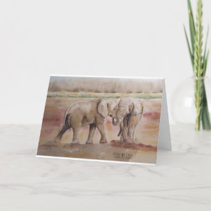 Carte De Remerciements Animaux d'amitié sur le thème