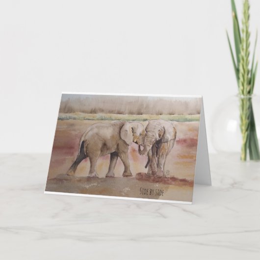 Carte De Remerciements Animaux d'amitié sur le thème (Devant)