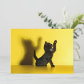 Carte De Remerciements Animaux de bébés cutest | Black Cat Jouer (Debout devant)