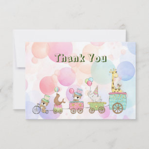 Carte de remerciements Animaux de cirque