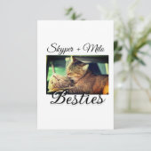 Carte De Remerciements Animaux de compagnie amis besties ajouter nom anim (Debout devant)