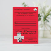 Carte De Remerciements Animaux de compagnie ICE à la maison (Debout devant)