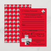 Carte De Remerciements Animaux de compagnie ICE à la maison (Devant / Derrière)