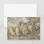 Carte De Remerciements Animaux de ferme pittoresques Scène rustique (Devant / Derrière)