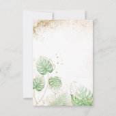Carte De Remerciements Animaux Safari Baby shower de verdure tropicale (Dos)