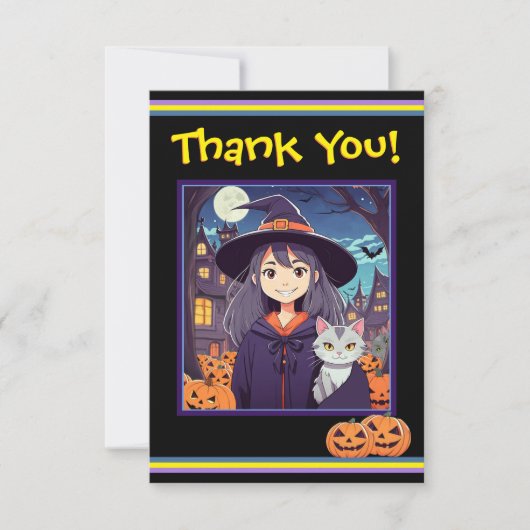 Carte De Remerciements Anime Witch (Devant)
