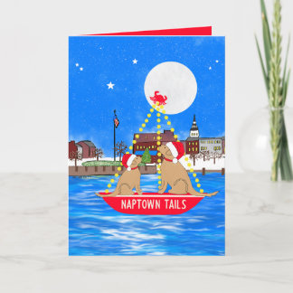 Carte De Remerciements Annapolis Parade of Lights Dogs Christmas Card