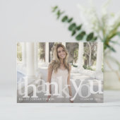 Carte De Remerciements Année de la classe de superposition en gras (Debout devant)