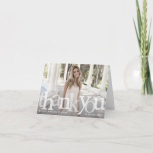 Carte De Remerciements Année de la classe de superposition en gras