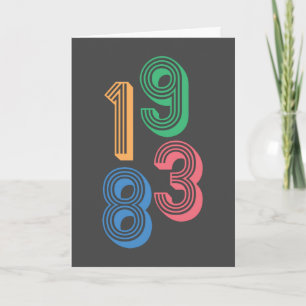 Carte De Remerciements Année de naissance - 1983 - 40e anniversaire