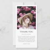 Carte De Remerciements Anniversaire 16 Ans Moderne Photo Sweet 16 (Devant)