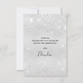 Carte De Remerciements Anniversaire 50 paillettes argentées (Dos)