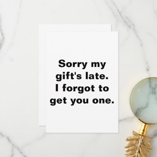 Carte De Remerciements Anniversaire abandonné (Devant/Arrière en situation)