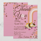 Carte De Remerciements Anniversaire au Patin à Roulettes (Devant / Derrière)