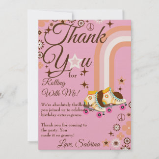 Carte De Remerciements Anniversaire au Patin à Roulettes