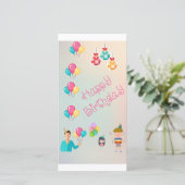 Carte De Remerciements Anniversaire cadeau (Debout devant)