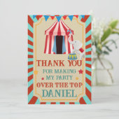 Carte De Remerciements Anniversaire Cirque qui Déborde (Debout devant)