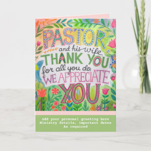 Carte De Remerciements ✝️ Anniversaire d'appréciation de la femme du past