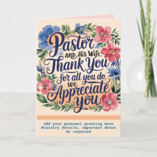 Carte De Remerciements ✝️ Anniversaire d'appréciation de la femme du past