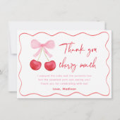 Carte De Remerciements Anniversaire de Cerisier de Bow Rose (Devant)