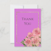 Carte De Remerciements  Anniversaire de Confetti Floral & Parties scintil (Devant)