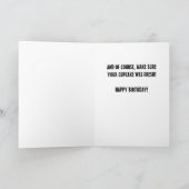 Carte De Remerciements Anniversaire de Cupcake (Intérieur)